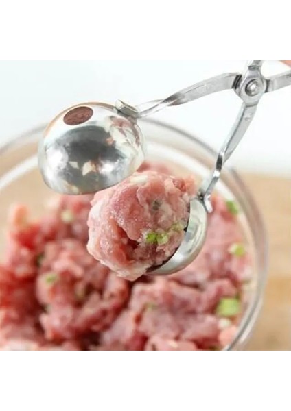 Paslanmaz Çelik S 1 Takım Köfte Makinesi Balık Topu Karides Topu Yuvarlak Pirinç Topu Makinesi Paslanmaz Çelik Temizlemesi Kolay Mutfak Aletleri (Yurt Dışından)