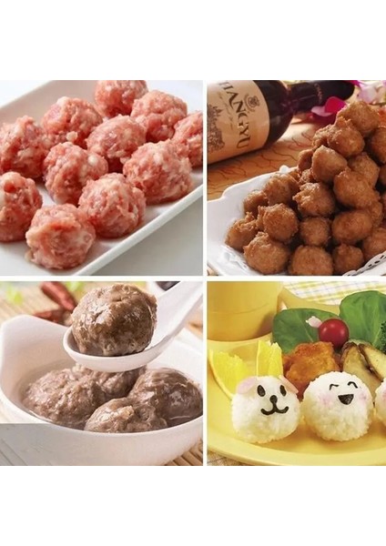 Paslanmaz Çelik S 1 Takım Köfte Makinesi Balık Topu Karides Topu Yuvarlak Pirinç Topu Makinesi Paslanmaz Çelik Temizlemesi Kolay Mutfak Aletleri (Yurt Dışından) fırsatları