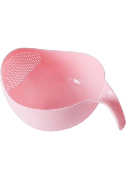 Pembe Pirinç Yıkama Kasesi Evrensel Ev Mutfak Gadget Örgü Filtrasyon Sepetleri Sebze Yıkama Süzgeci Meyve Temizleme Sepeti Pembe (Yurt Dışından)
