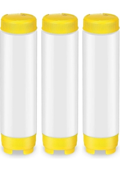 Sarı Plastik Sıkma Şişe 16OZ Doldurulabilir Ucu Büyük Vana Dağıtıcı Çeşni Soslar Ketçap (Yurt Dışından)