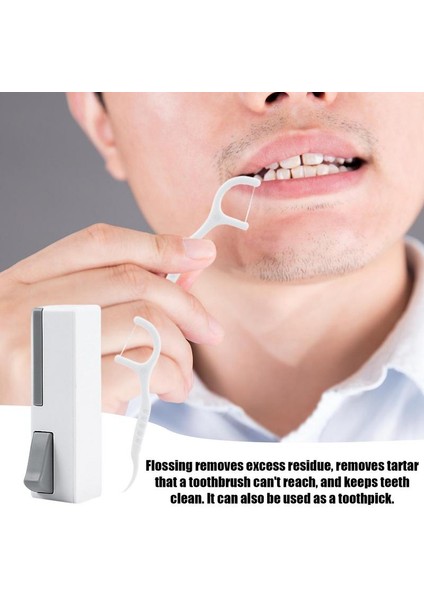 Otomatik Diş Ipi Saklama Kutusu 30 Adet Diş Ipi Diş Ipi Dağıtıcı Yeniden Kullanılabilir Diş Ipi Dağıtıcı Organizatör Vaka Temizleme Oral (Yurt Dışından) fırsatları