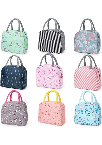 14 1 Adet Taze Soğutucu Çanta Su Geçirmez Naylon Taşınabilir Fermuar Termal Oxford Öğle Yemeği Çantaları Kadınlar Için Uygun Yemek Kabı Tote Gıda Torbaları (Yurt Dışından) modelleri