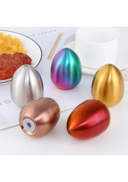 Çok Renkli Kırmızı Tuz Mahzeni Baharat Biber Çalkalayıcı Yumurta Şekilli Konteyner Setleri Çelik Baharat Organizatör Çeşni Mutfak Gadget Şişe Barbekü (Yurt Dışından) modelleri