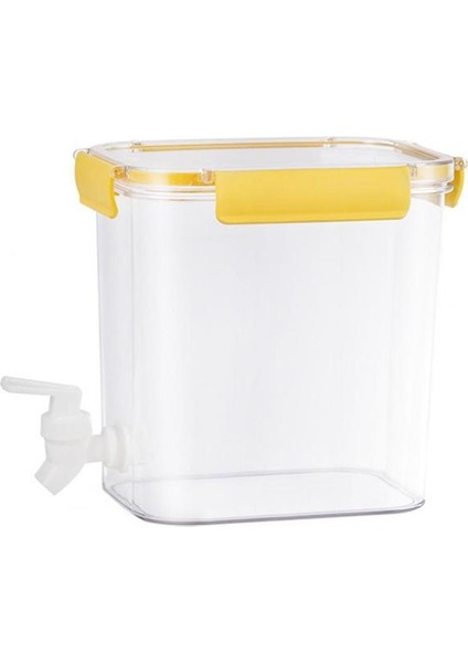3.5l Sarı 3.5/4.5l Soğuk Su Isıtıcısı Su Sürahisi Sürahi Büyük Kapasiteli Bal Drinkfles Soda Dispenseri Pet Musluk Tasarımlı Limonata Sürahisi Mutfak Için (Yurt Dışından)