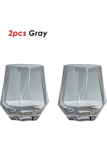 2 Adet Bardak Gri Lüks Elmas Şekli Cam Su Isıtıcısı Doğal Ahşap Top Kapaklı Temizle Soğuk Su Sürahisi Suyu Içecek Sürahi Ev Drinkware (Yurt Dışından)