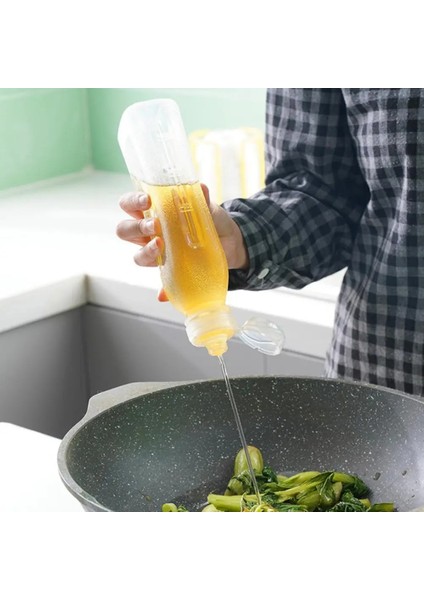 500ML 300/500ML Sıkıştırılmış Yağ Şişesi Ölçekli Temizle Görünür Sıcak Sos Sirke Sıvı Çeşni Konteyner Dağıtıcı (Yurt Dışından)