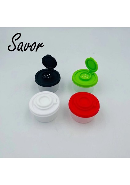 Trompet Kırmızı Baharat Şişesi Mini Tuzluk ve Biberlik Piknik Dış Mekan Mutfak Öğle Yemeği Kutusu Seyahat Baharatı Şeffaf Renkli Kapak Plastik Conta (Yurt Dışından)