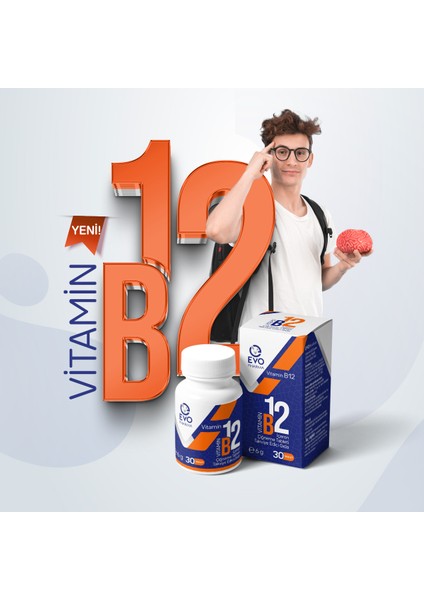 Evopharma Vitamin B12 Içeren Çiğneme Tableti Takviye Edici Gıda 30 Tablet