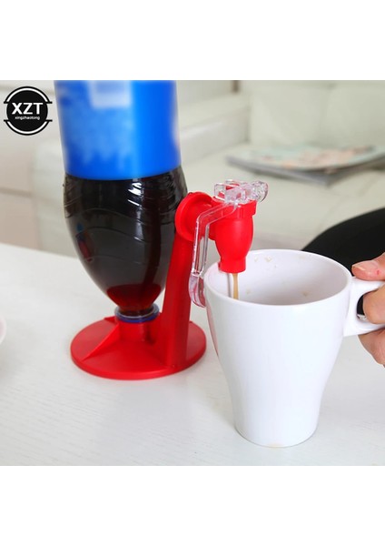 Kırmızı Yenilik Musluk Musluk Tasarrufu Soda Dağıtıcı Şişe Kola Baş Aşağı Gadget Parti Ev Bar Için Içme Suyu Dağıtım Makinesi Anahtarı (Yurt Dışından)