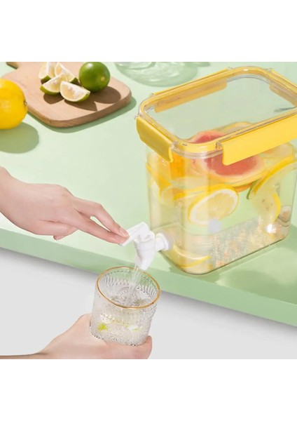 3.5l Gri 3.5/4.5l Soğuk Su Isıtıcısı Su Sürahisi Sürahi Büyük Kapasiteli Bal Drinkfles Soda Dispenseri Pet Musluk Tasarımı Limonata Sürahisi Mutfak Için (Yurt Dışından)