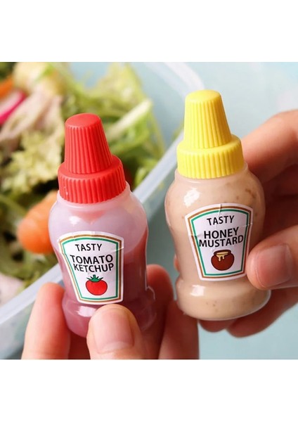 4 Adet 20ML 2 Adet/takım 25ML Mini Domates Ketçap Şişesi Taşınabilir Küçük Sos Kabı Salata Sosu Kiler S Bento Kutusu (Yurt Dışından) fırsatları