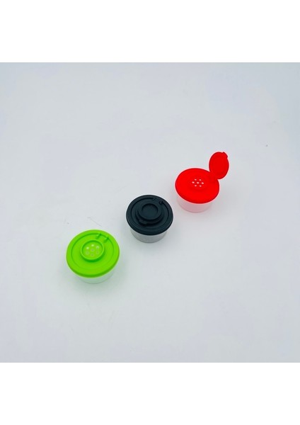 3 Adet 3 Adet Mini Tuz ve Biber Çalkalayıcı Piknik Açık Mutfak Yemek Kabı Seyahat Baharat Temizle Renkli Kapaklı Plastik Mühürlü Kavanoz Dağıtıcı (Yurt Dışından)