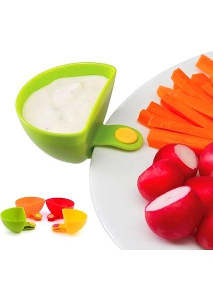Orange 1 Adet Dip Klipler Mutfak Kase Seti Aracı Küçük Yemekleri Baharat Klip Domates Sosu Tuz Sirke Şeker Lezzet Baharat (Yurt Dışından)