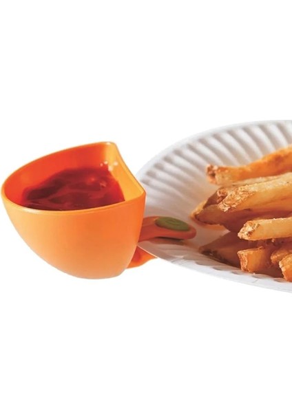Orange 1 Adet Dip Klipler Mutfak Kase Seti Aracı Küçük Yemekleri Baharat Klip Domates Sosu Tuz Sirke Şeker Lezzet Baharat (Yurt Dışından)