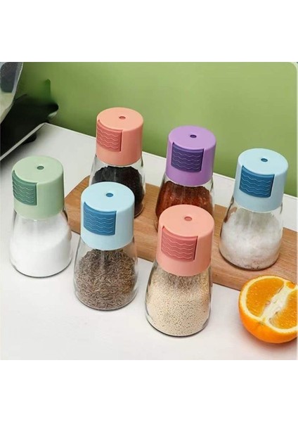 Pembe 0.5g Ölçüm Tuzluk Itme Tipi Tuzluk Tuz Tankı Şeker Şişesi Baharat Biber Tuzluk Spicejar Can Baharat Şişesi (Yurt Dışından)