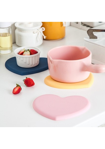Kalp-Kırmızı M Isıya Dayanıklı Silikon Mat Daha Kalın Içecek Bardak Altlıkları Kalp Şeklinde Kaymaz Pot Tutucu Masa Placemat Mutfak Aksesuarları (Yurt Dışından) fiyatları