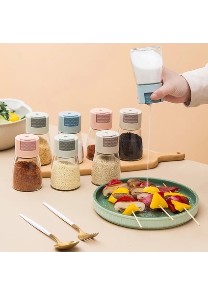 Pembe 0.5g Ölçüm Tuzluk Itme Tipi Tuzluk Tuz Tankı Şeker Şişesi Baharat Biber Tuzluk Spicejar Can Baharat Şişesi (Yurt Dışından)