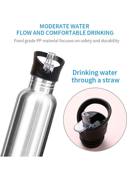 750ML Paslanmaz Çelik Spor Su Şişesi Pipetli Soğuk Su Şişesi Spor Salonu Bisiklet Yürüyüş Şişesi Drinkware 500/750/1000ML (Yurt Dışından)