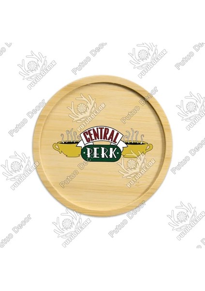 BCR00113 3.9x3.9 Inç Putuo Dekor 24 Çeşit Klasik Yuvarlak Doğal Bambu Ahşap Bardak Ekici Mat Tepsi Ahşap Bahçe Tedarik Anti-Solmaya Ev Dekor (Yurt Dışından)