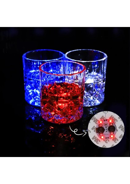 Renkli 10 Adet 50MM 1-10 Adetrenkli LED Çubuk Light Up Coaster Çıkartmalar Içecekler Için Bardak Şarap Likör Şişesi Bardak Altlığı Atmosfer Işığı Mutfak Aksesuarları (Yurt Dışından)