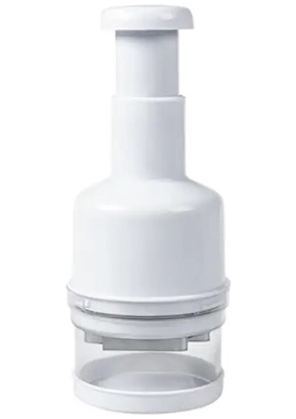 Beyaz Paslanmaz Çelik El-Preslenmiş Sebze Kesici Gıda Kıyıcı Soğan Kesme ve Sebze Doğrama Çok Fonksiyonlu Mutfak Aracı (Yurt Dışından)