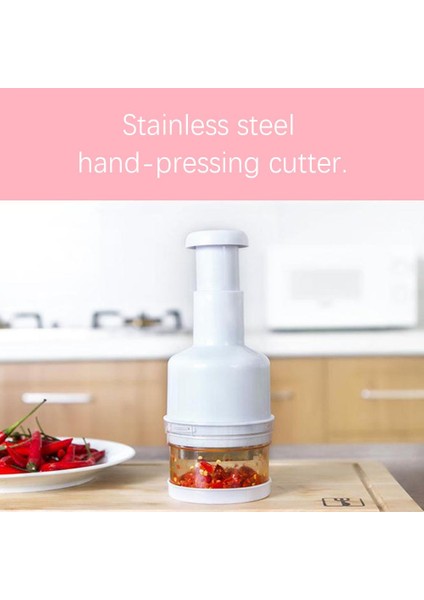 Beyaz Paslanmaz Çelik El-Preslenmiş Sebze Kesici Gıda Kıyıcı Soğan Kesme ve Sebze Doğrama Çok Fonksiyonlu Mutfak Aracı (Yurt Dışından) indirimleri