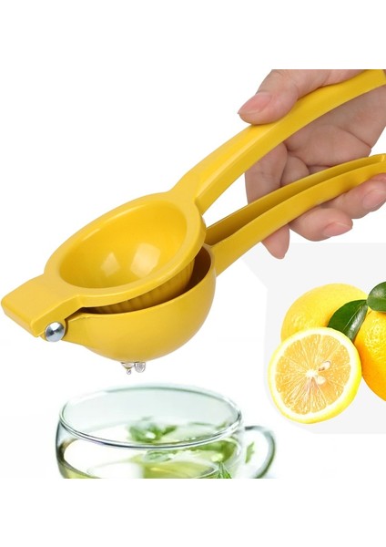 Sarı Alüminyum Alaşımlı Manuel Limon Sıkacağı El Preslenmiş Portakal Meyve Sıkacağı Mini Blender Taşınabilir Pratik Mutfak Sebze Araçları (Yurt Dışından)