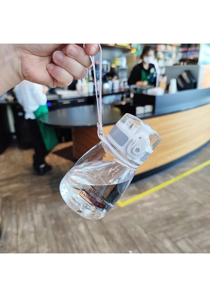 Beyaz 400ML 400ML Mini Içme Suyu Şişesi Bpa Içermeyen Plastik Su Bardağı Taşınabilir Yeniden Kullanılabilir Flip Top Açık Kamp Için Spor Su Şişeleri (Yurt Dışından)