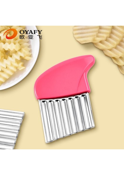 Düz Kafa Mor Ev Tipi Patates Dilimleyici, Patates Cipsi Kesme Dalgası, Kurt Dişi Kesme Bıçağı, Patates Cipsi Modelleme Bıçağı, Çocuk Plastik (Yurt Dışından)