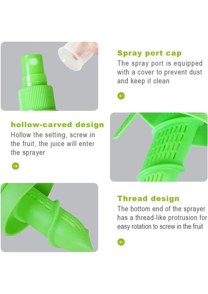 Açık Gri Taşınabilir Portakal Suyu Sıkma Suyu Sıkacağı Limon Sprey Sis Portakal Meyve Sıkacağı Püskürtücü Ev Mutfak Pişirme Aracı Memesi (Yurt Dışından) fırsatları
