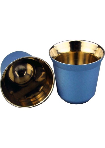 Gül Kırmızı 80 ml 80 ml Çift Duvar Paslanmaz Çelik Espresso Bardağı Yalıtım Nespresso Pixie Kahve Fincanı Kapsül Şekli Sevimli Termo Bardak Kahve Kupaları (Yurt Dışından)