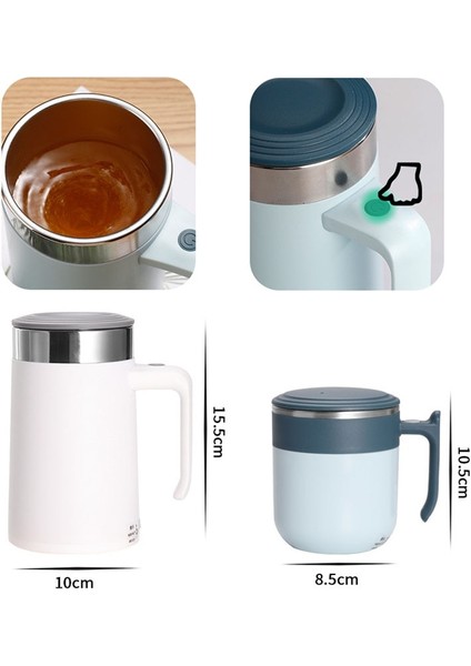 300ML Kahve Rengi 301-400ML Otomatik Kendiliğinden Karıştırılan Manyetik Kupalar USB Şarj Edilebilir Elektrikli Akıllı Karıştırma Kahve Fincanı Ev Açık Protein Tozu Karışık Bardak (Yurt Dışından) indirimleri