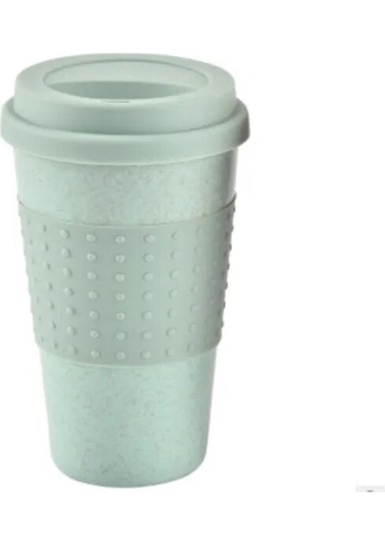 Yeşil 201-300ML Yeniden Kullanılabilir Bambu Elyaf Ecoffee Fincanları Çevre Dostu Seyahat Kahve Kupaları 12OZ 14OZ (Yurt Dışından)