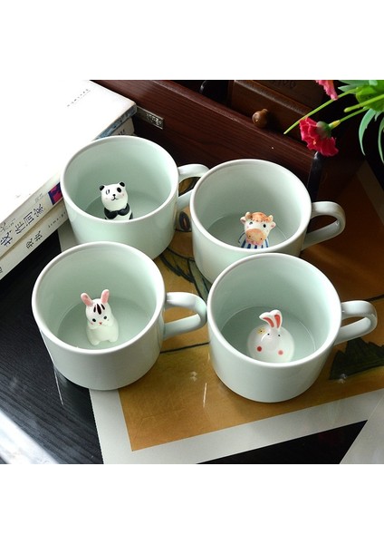 Yunuslar 230ML 230ML Seramik Kahve Kupa 3D El-Boyalı Hayvan Süt Fincan Karikatür Hayvan Çay Kupaları Yeniden Kullanılabilir Seladonlar Latte Kupa Yaratıcı Hediye (Yurt Dışından)