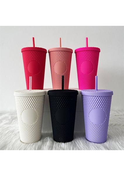 Durian Kupası 05 473ML Logolu 16OZ Çift Katmanlı Durian Kahve Kupaları Logo'lu Plastik Elmas Radyant Tanrıça Kupası Yaz Soğuk Su Şişeleri Pipetli Tumbler (Yurt Dışından)