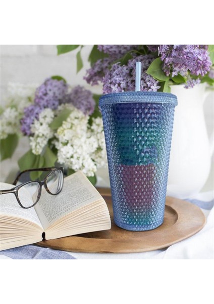 Durian Kupası 05 473ML Logolu 16OZ Çift Katmanlı Durian Kahve Kupaları Logo'lu Plastik Elmas Radyant Tanrıça Kupası Yaz Soğuk Su Şişeleri Pipetli Tumbler (Yurt Dışından)