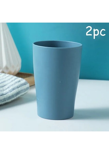 Mavi 2pc Pp Plastik Bardaklar Gargara Bardak Soğuk Su Bardakları Çocuk Sofra Bardak Seti Yıkama Bardak Z Cam Kupa (Yurt Dışından)