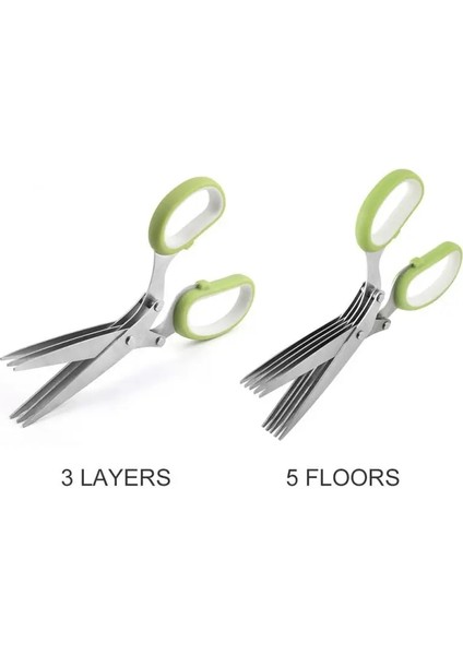 Yeşil Beşinci Katmanlar Pişirme Malzemeleri Mutfak Makası Paslanmaz Çelik Güvenli Kapaklı Uygun Çok Fonksiyonlu Bitki Baharat Makası (Yurt Dışından) fırsatları