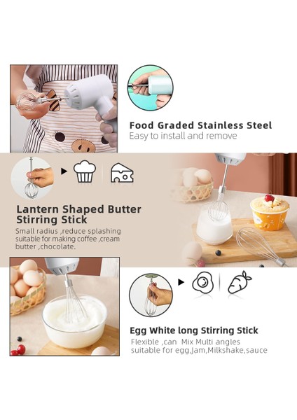 Set Yeşil Elektrikli Gıda Kıyıcı 2 In 1 Mini El Mikseri Çırpma Yumurta Çırpıcı 3 Hız Kontrol Mutfak Blender USB Kablosuz Sarımsak Gıda Ezici (Yurt Dışından) fiyatları