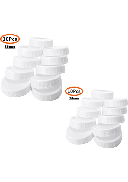 Beyaz 70MM Abd/ingıltere Stok Mason Kavanoz Kapakları Çizgisiz Nervürlü Plastik Bardak Kapağı Düzenli Ağız Mason Konserve Sızdırmaz Depolama Şişe Kapakları Kapak (Yurt Dışından) modelleri