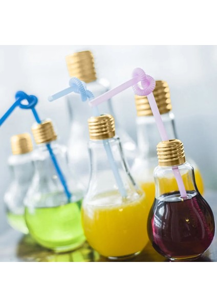 500ML 100/200/300/500 ml Yaratıcılık Yaz Ampul Su Şişesi Kısa Sevimli Süt Suyu Ampuller Bardak Sızdırmaz Öğrenci Hediye Drinkware (Yurt Dışından)