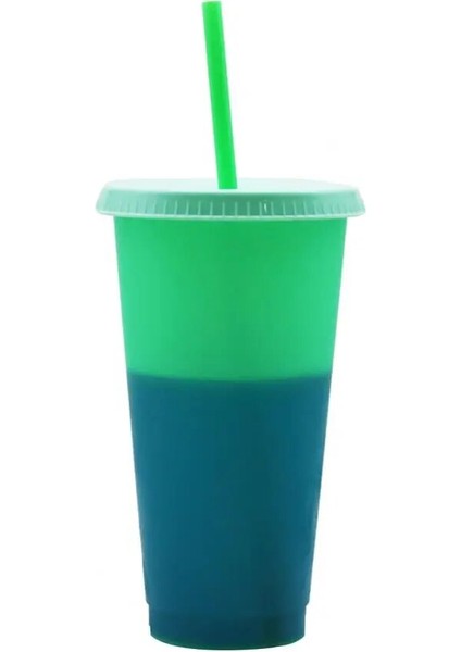 Sarı Halka Renk Değiştiren Bardak 720ML Tatsız Renk Değiştiren Soğuk Su Kapaklı Bardak Plastik Renk Değiştiren Ev Saf Renk Su Bardağı (Yurt Dışından)