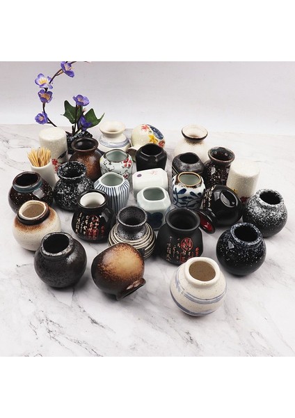 Renk 19 Japon Tarzı Fincan Pot Kürdan Varil Tay Dekoratif Pişirme Tencere Restoran Seramik Sofra Kürdan Konteyner ZD112 (Yurt Dışından) fiyatları