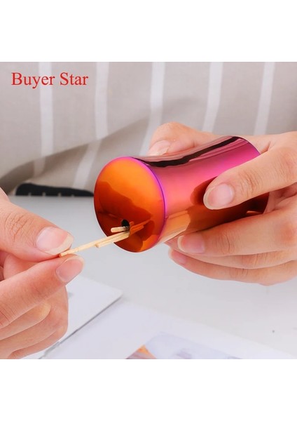 Rainbowno.3 1 Adet Renkli Paslanmaz Çelik Kürdan Kutusu Tutucu Altın Konteyner Yeniden Kullanılabilir Ev Masa Kürdan Depolama Kürdan Dağıtıcı (Yurt Dışından) fırsatları