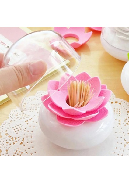 Yeşil 1 Adet Dayanıklı Lotus Ev Dekor Kürdan Pamuklu Çubuk Çubukla Tutucu Depolama Organizatör Kutusu 4 Renk Masa Dekorasyon Aksesuarları (Yurt Dışından)