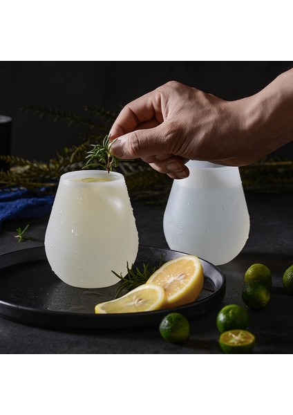 Mor 350 ml Ev Mutfak Bar Malzemeleri Silikon Şarap Bardağı Yaratıcı Seyahat Açık Taşınabilir Anti-Güz Silikon Su Bardağı Gıda Kullanımı Için (Yurt Dışından)