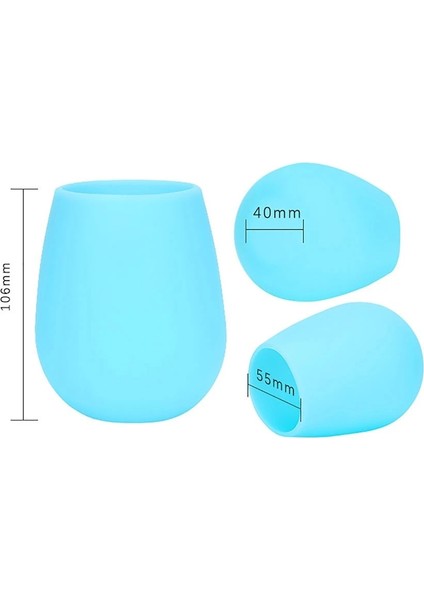 Mor 350 ml Ev Mutfak Bar Malzemeleri Silikon Şarap Bardağı Yaratıcı Seyahat Açık Taşınabilir Anti-Güz Silikon Su Bardağı Gıda Kullanımı Için (Yurt Dışından)
