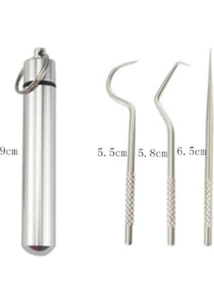 07 Titanyum Açık Edc Taşınabilir Çok Fonksiyonlu Kürdan Şişesi Meyve Çatalı Kamp Aracı Kürdan Tüpü Diş Ipinden Daha Güçlü (Yurt Dışından)