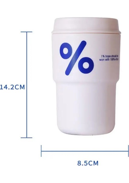 Kırmızı 450 ml Yaratıcı Kahve Fincanı Mühürlü Kapaklı Gıda Sınıfı Pp Drinkware Taşınabilir Kullanışlı Kahve Kupa Seyahat Araba Su Bardağı Doğum Günü Hediyesi (Yurt Dışından)