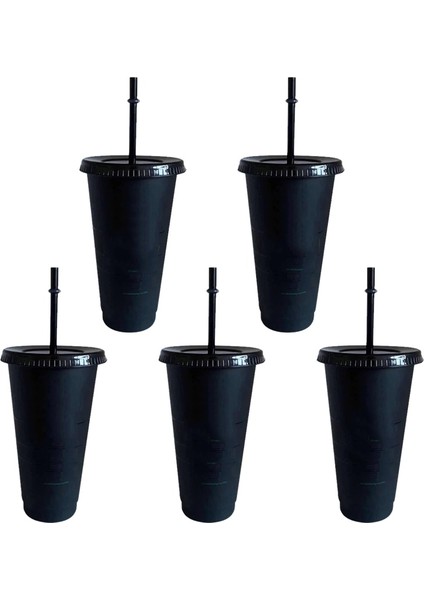 1 Adet 710 ml Logolu 700 ml Yeniden Kullanılabilir Renk Değişimi Flaş Parlak Kahve Fincanları Plastik Tumbler Kapaklı Plastik Bardak Logolu Kahve Kupa Kahve Dükkanı Için (Yurt Dışından)